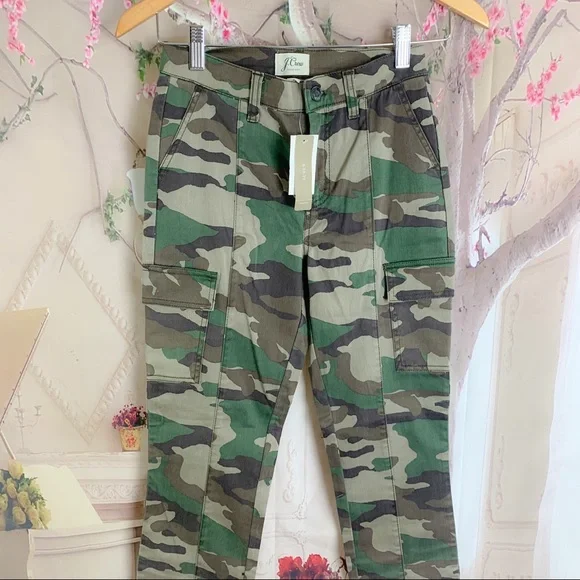 NEW J Crew Skinny Camo Army Fatigue Cargo Pants - Picture 3 of 9